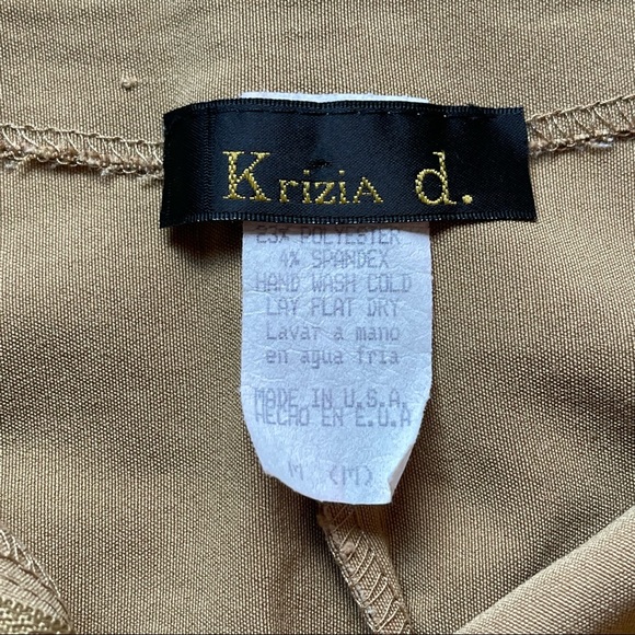 Vintage Krizia D tan midi pencil skirt size medium - Picture 8 of 13